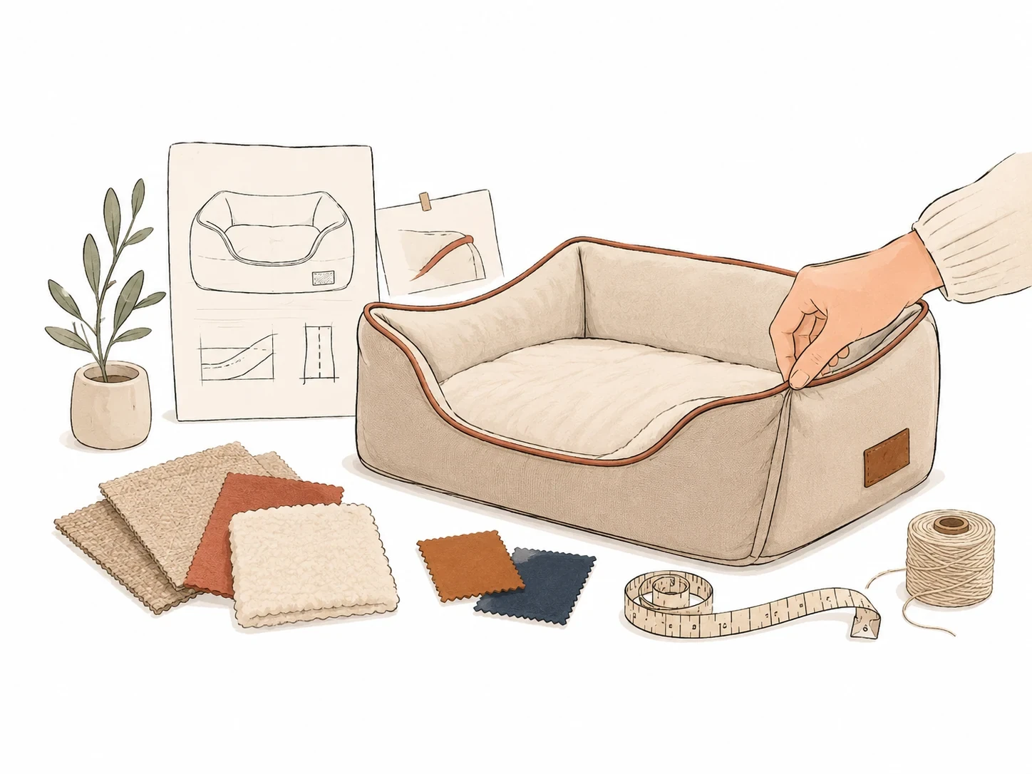 Pet bed sample development and detail adjustment