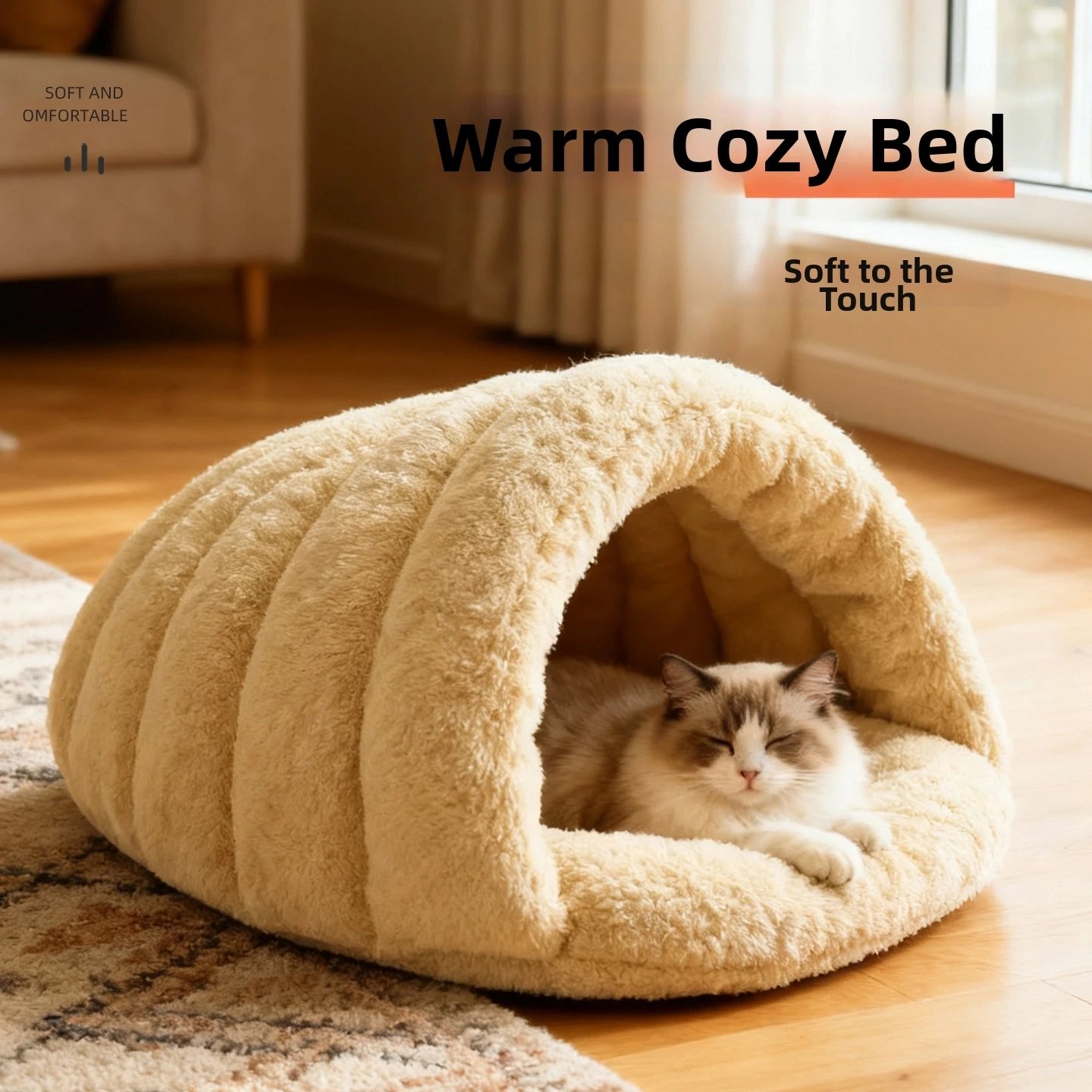 Plush Slipper Pet Bed