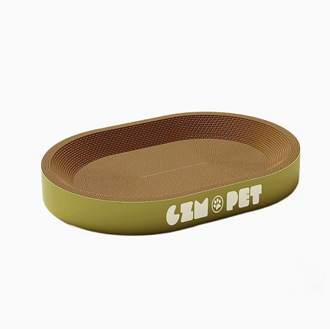 Oval Corrugated Cat Scratcher Bed - Model MZBJY004