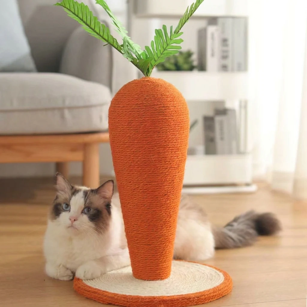 Carrot Vertical Cat Scratching Post - Model MZBQX001