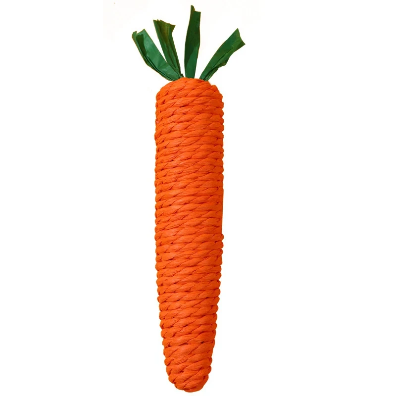 Raffia Carrot Cat Toy - Model TOYJH002 image 1