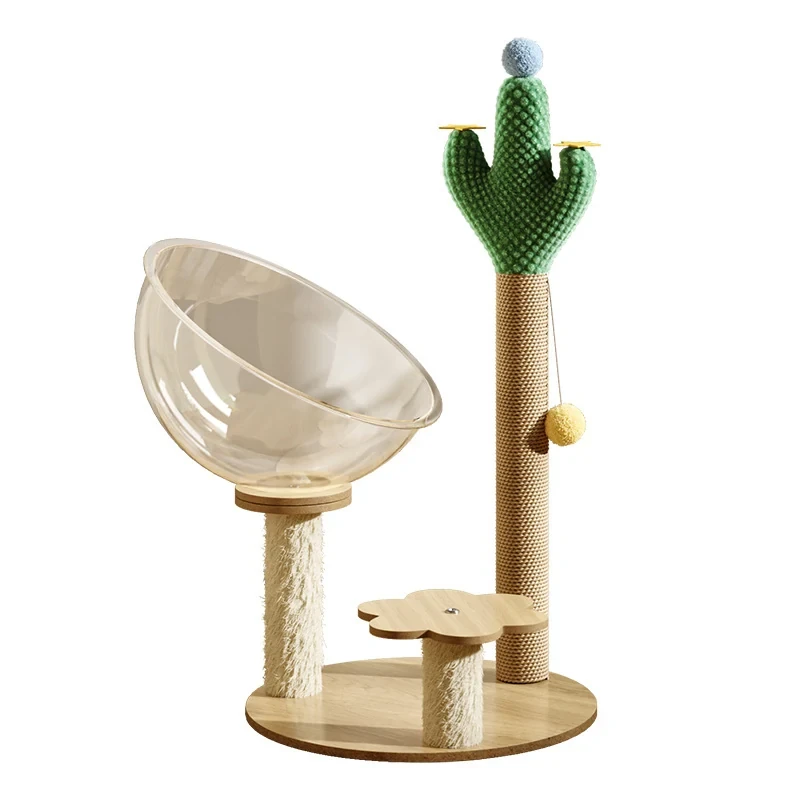 Cactus Teddy Fleece Cat Tower - Model MPJJH003 image 1
