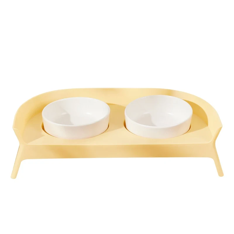 Elevated Ceramic Double Pet Bowl - Model WSQ003 image 1