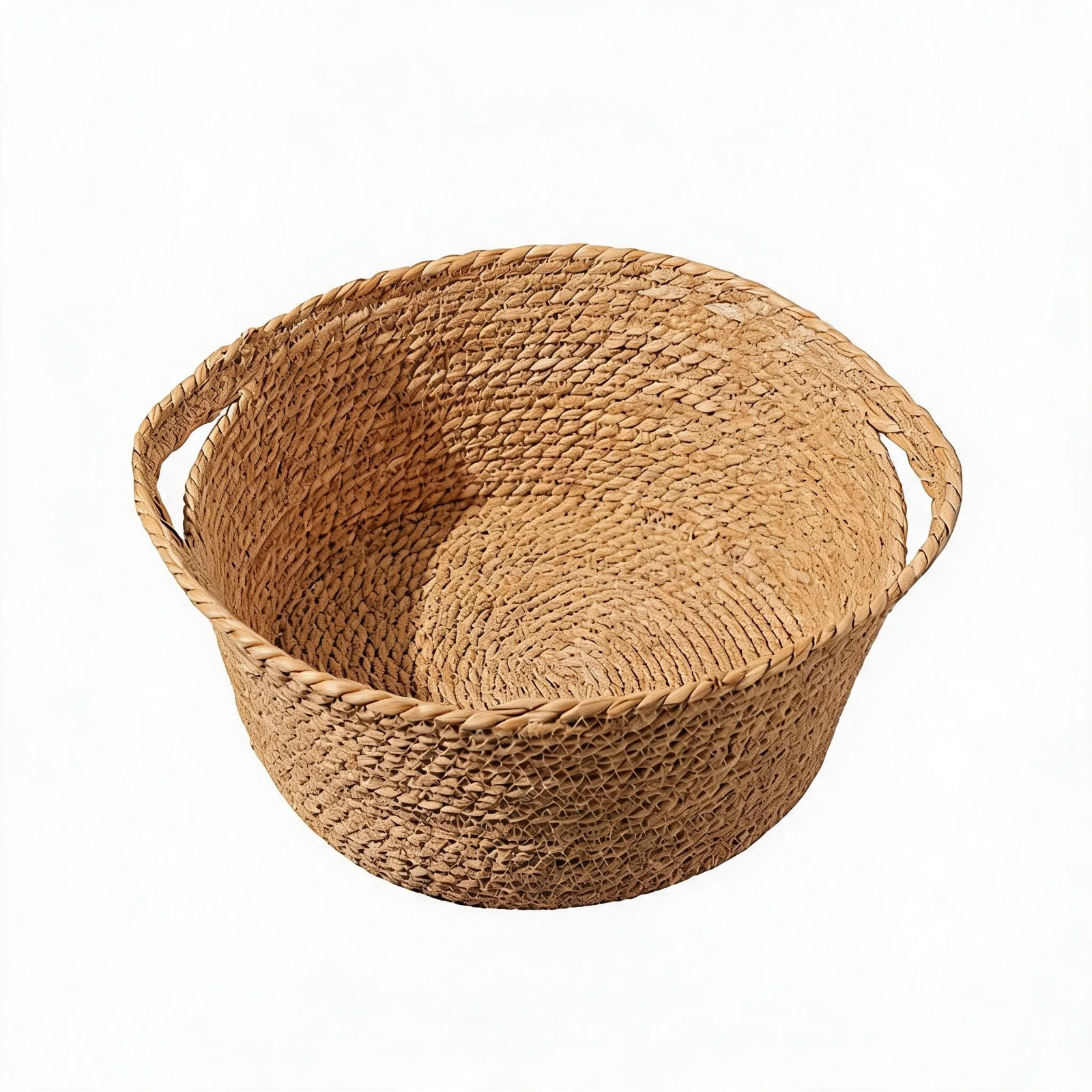 Handwoven Straw Cat Basket