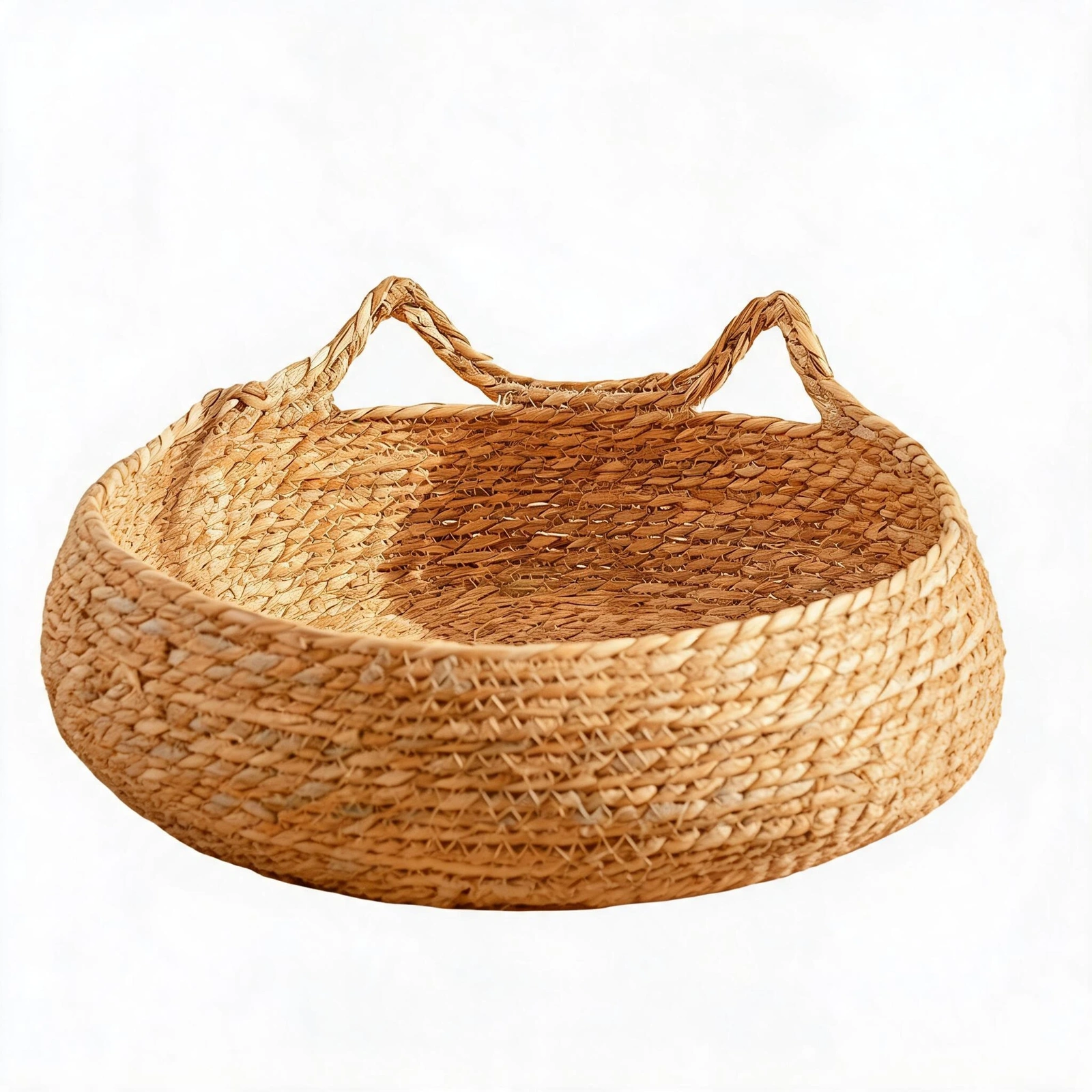 Single-Color Cat Ear Woven Bed