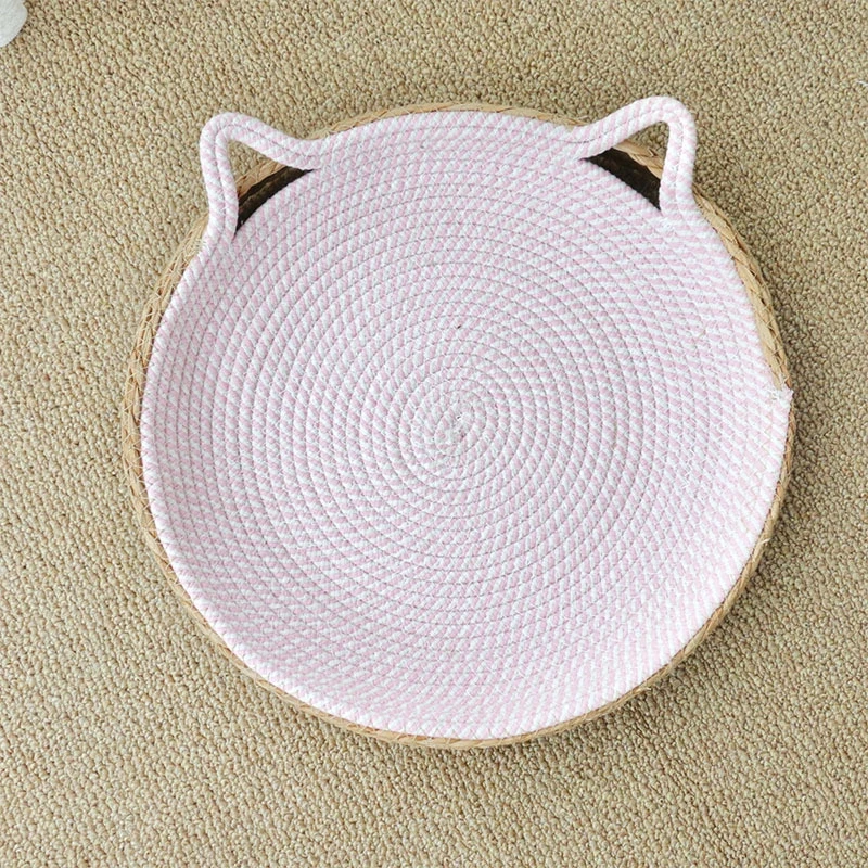 Four-Color Cat Ear Woven Mat image 1