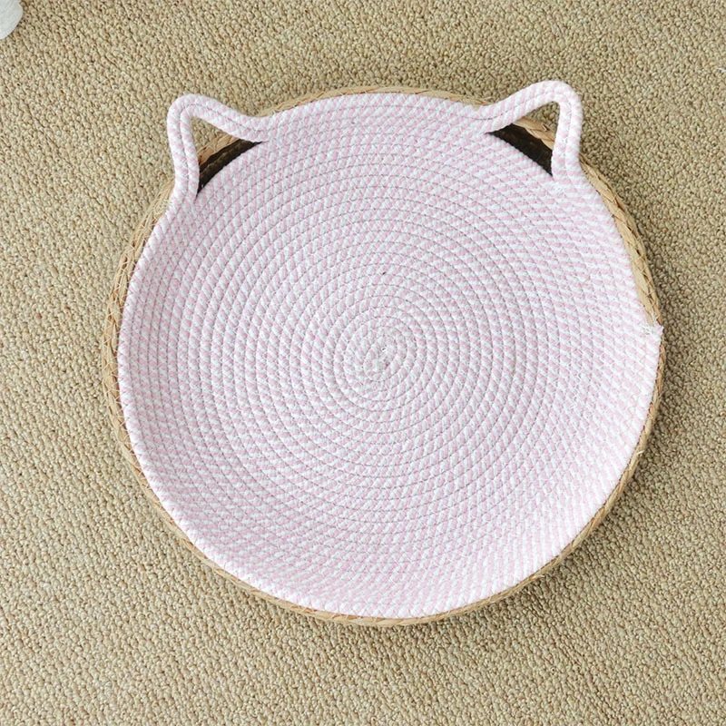 Four-Color Cat Ear Woven Mat