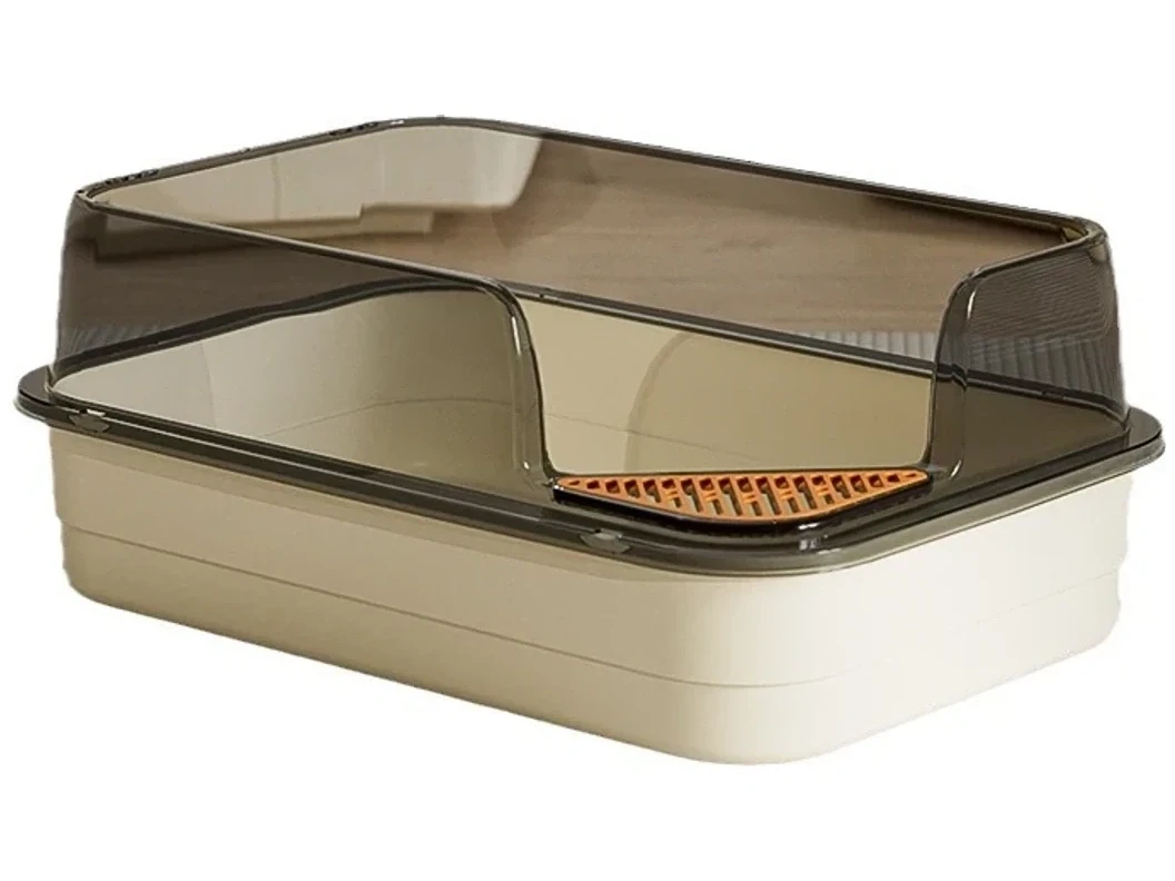 Extra-Large Semi-Enclosed Cat Litter Box image 1