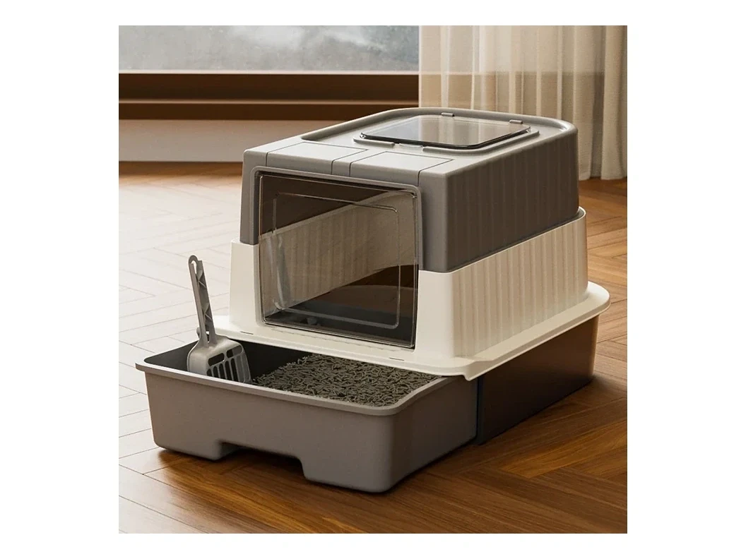 Bottom Entry Drawer-Style Cat Litter Box image 1