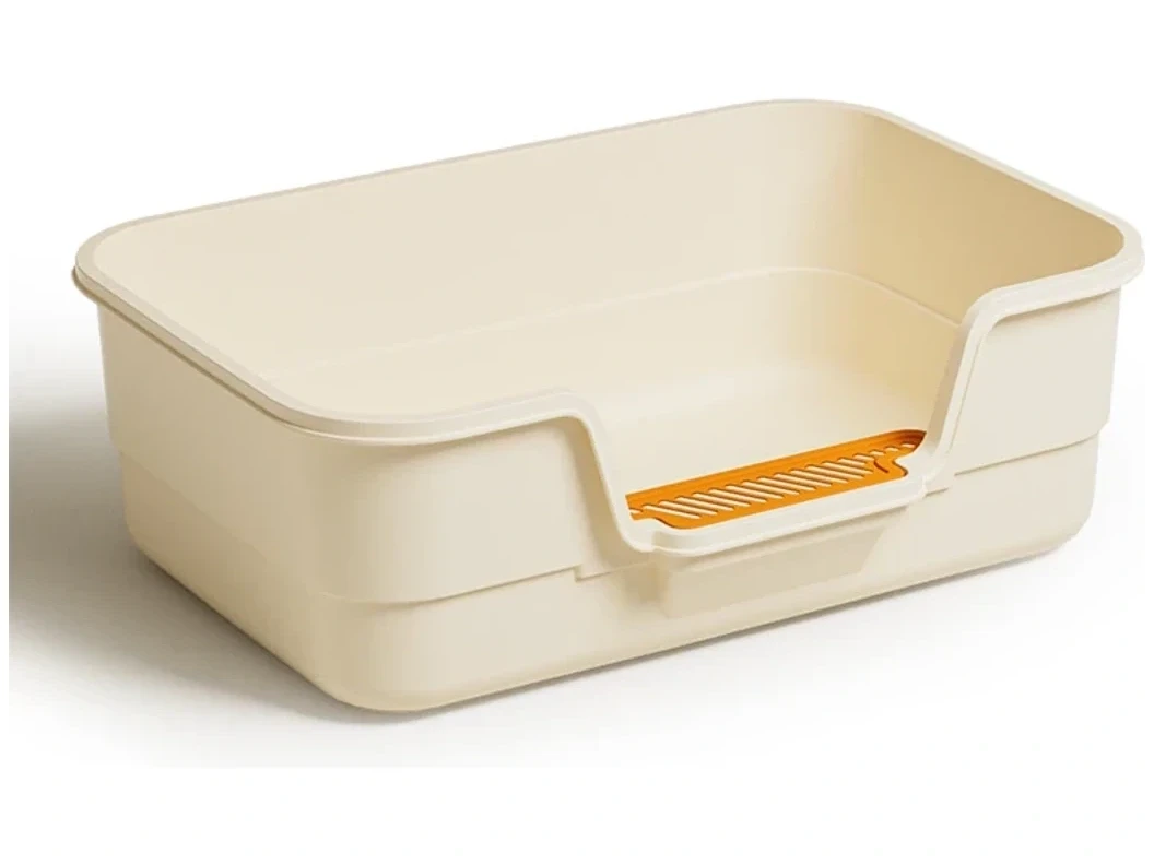 Low Entry Cat Litter Tray with Grated Step image 1